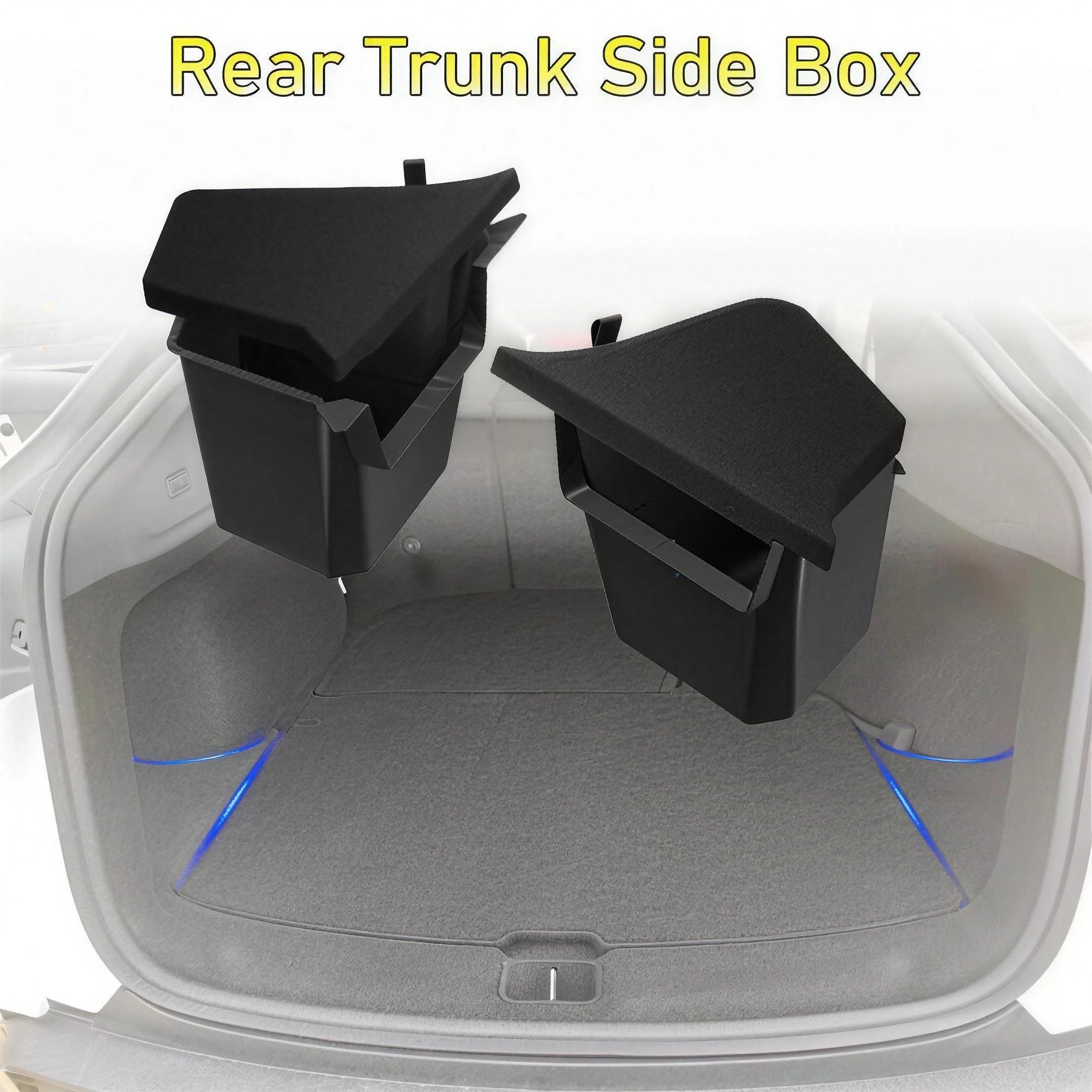 Trunk Side Storage Organizer for Tesla Model Y Juniper 2025 Boot Organizer Box TPE anti Dirty Cargo Bin Interior Accessories
