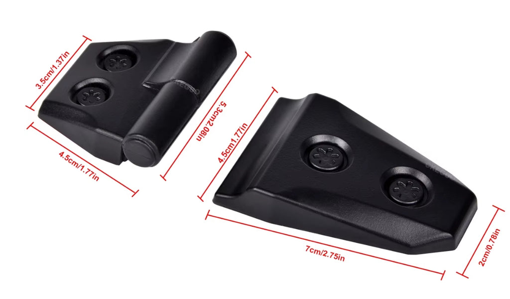 ABS Hood Hinge Cover Trim for Suzuki Jimny JB64 JB74 (2018–2022) – Exterior Styling Upgrade (2PCS)