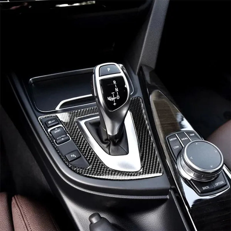 Piano Black Gear Shift Panel Cover for BMW F30 F34 3 Series 2013-2017 Center Console Trim Interior Sticker LHD Accessories