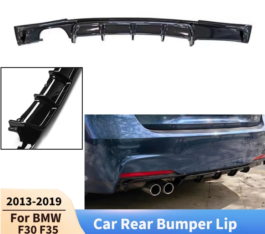 Rear Bumper Diffuser for BMW 3 Series F30 F35 (2013–2019) – M Performance Style Lip Spoiler