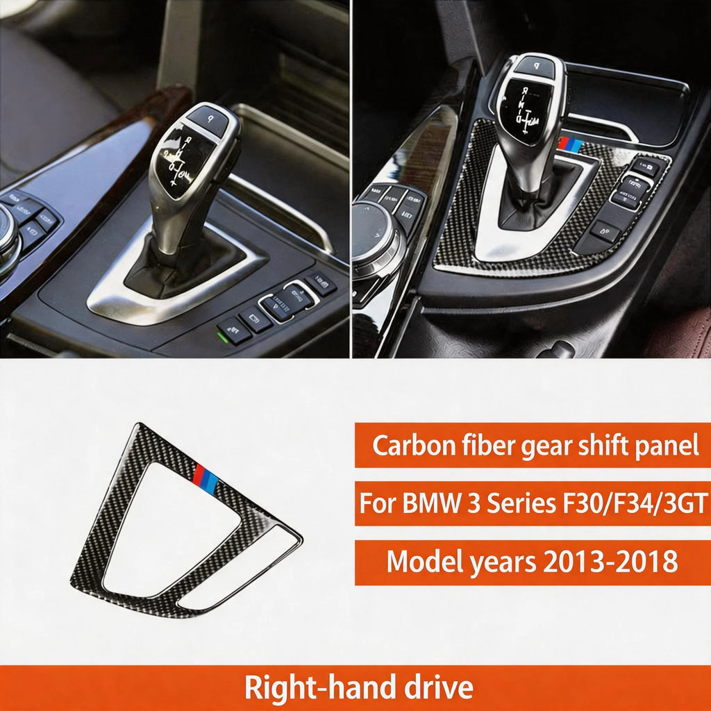 Piano Black Gear Shift Panel Cover for BMW F30 F34 3 Series 2013-2017 Center Console Trim Interior Sticker LHD Accessories