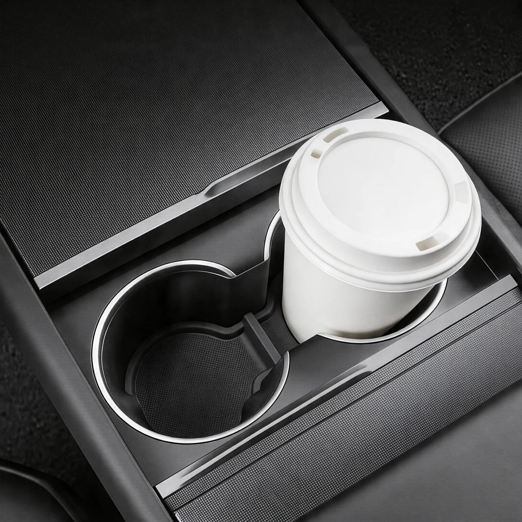 Silicone Cup Holder Pad for Tesla Model Y Juniper 2025 & Model 3 Highland 2024 anti Slip Coaster Insert Car Interior Accessories