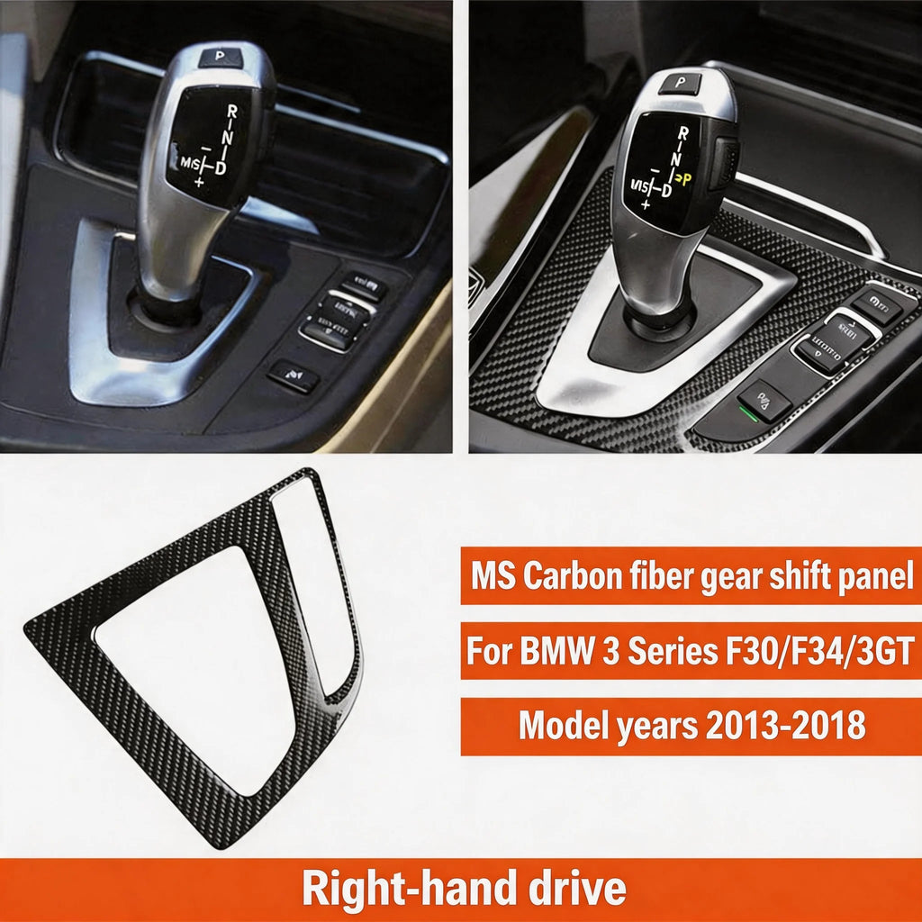 Piano Black Gear Shift Panel Cover for BMW F30 F34 3 Series 2013-2017 Center Console Trim Interior Sticker LHD Accessories