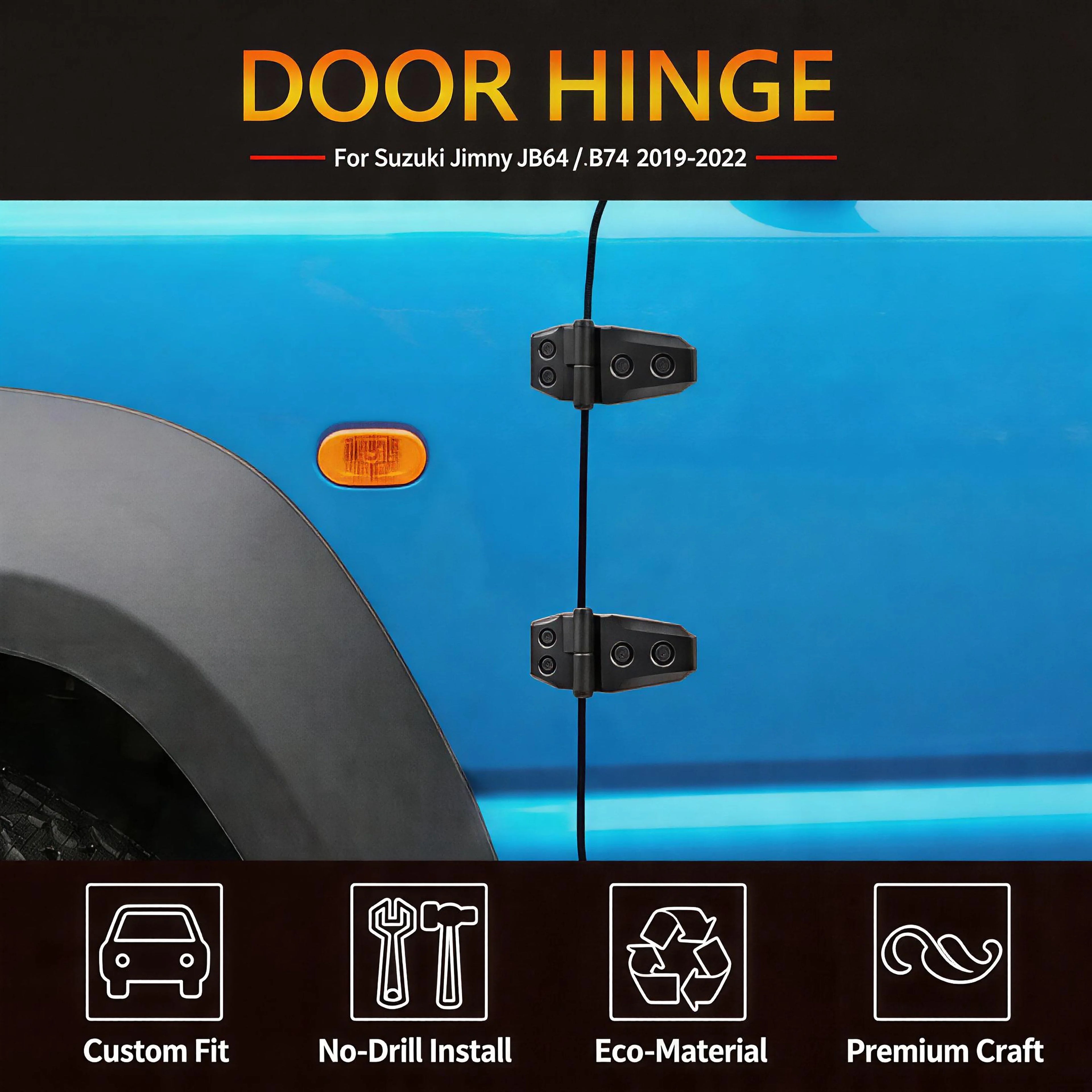 2PCS Hood Hinge Cover Trim for Suzuki Jimny JB64 JB74 2018-2022 Engine Cover Decoration ABS Exterior Accessories