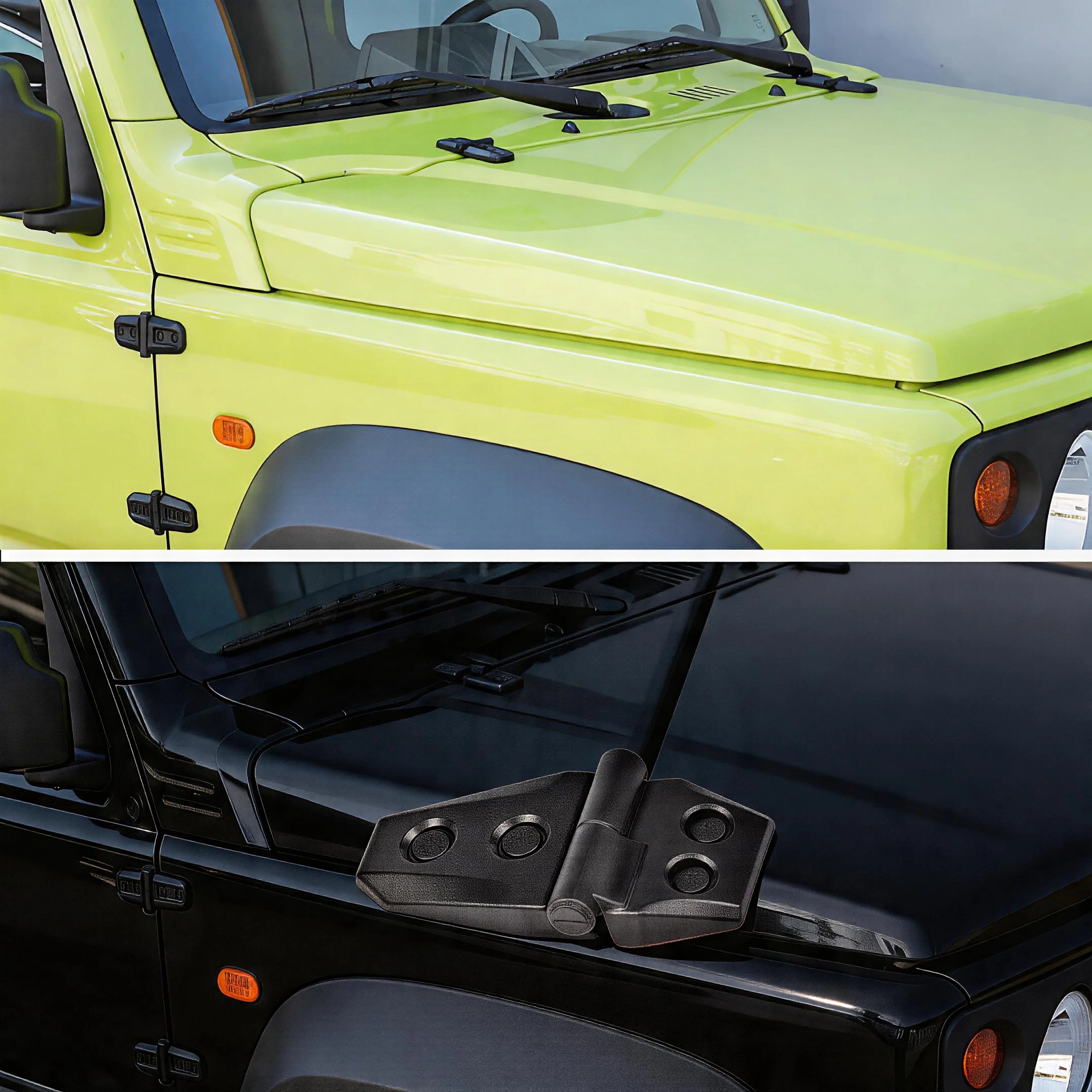 2PCS Hood Hinge Cover Trim for Suzuki Jimny JB64 JB74 2018-2022 Engine Cover Decoration ABS Exterior Accessories