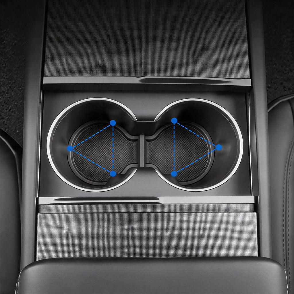 Silicone Cup Holder Pad for Tesla Model Y Juniper 2025 & Model 3 Highland 2024 anti Slip Coaster Insert Car Interior Accessories