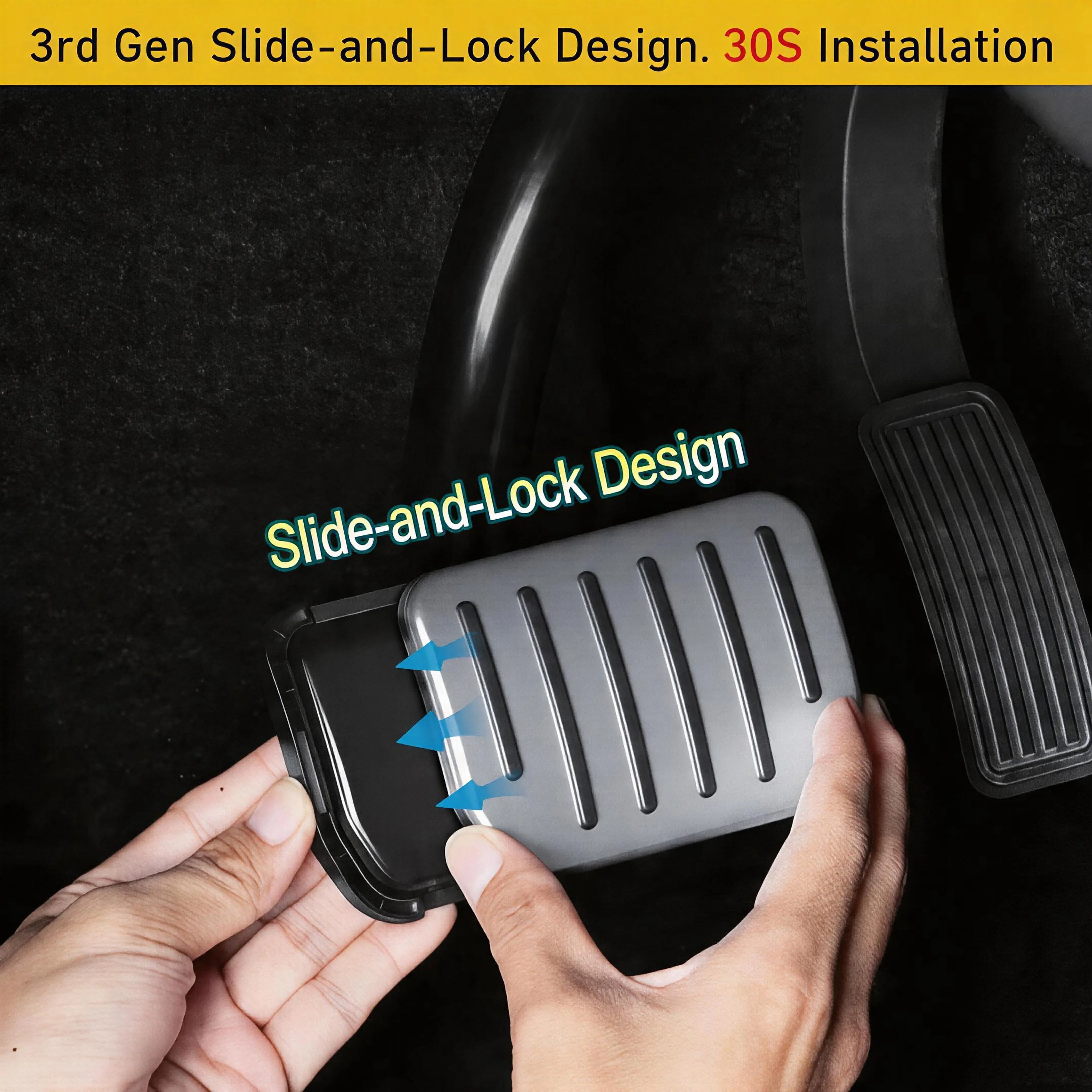 Tesla Model Y Model 3 Highland Pedal Covers Aluminum Brake Accelerator anti Slip Foot Rest Pad Easy Install Car Accessories 2023