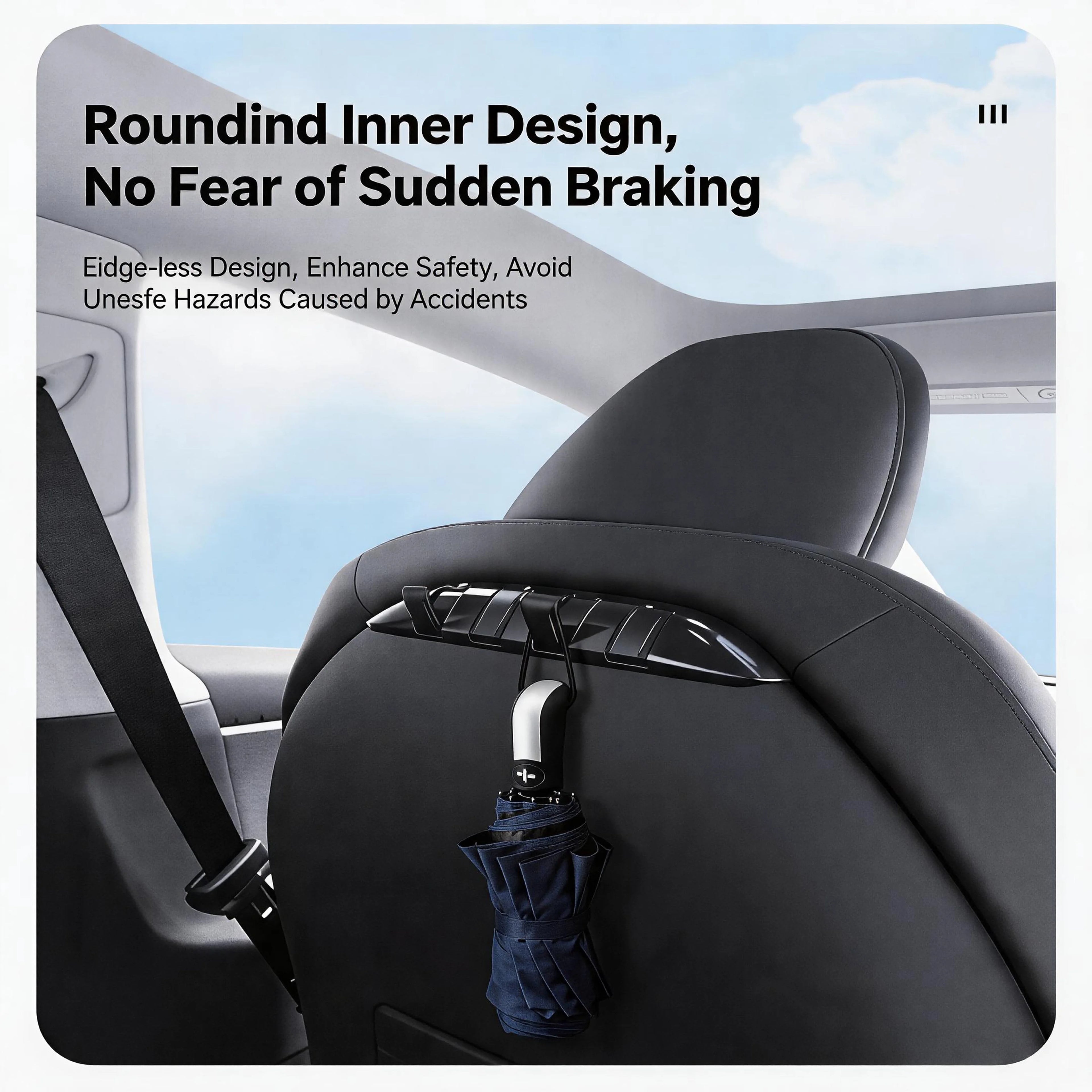 Hidden Seat Back Hook for Tesla Model 3 2017-2025 & Model Y Seat Hanger Foldable Storage Hook Car Interior Accessories