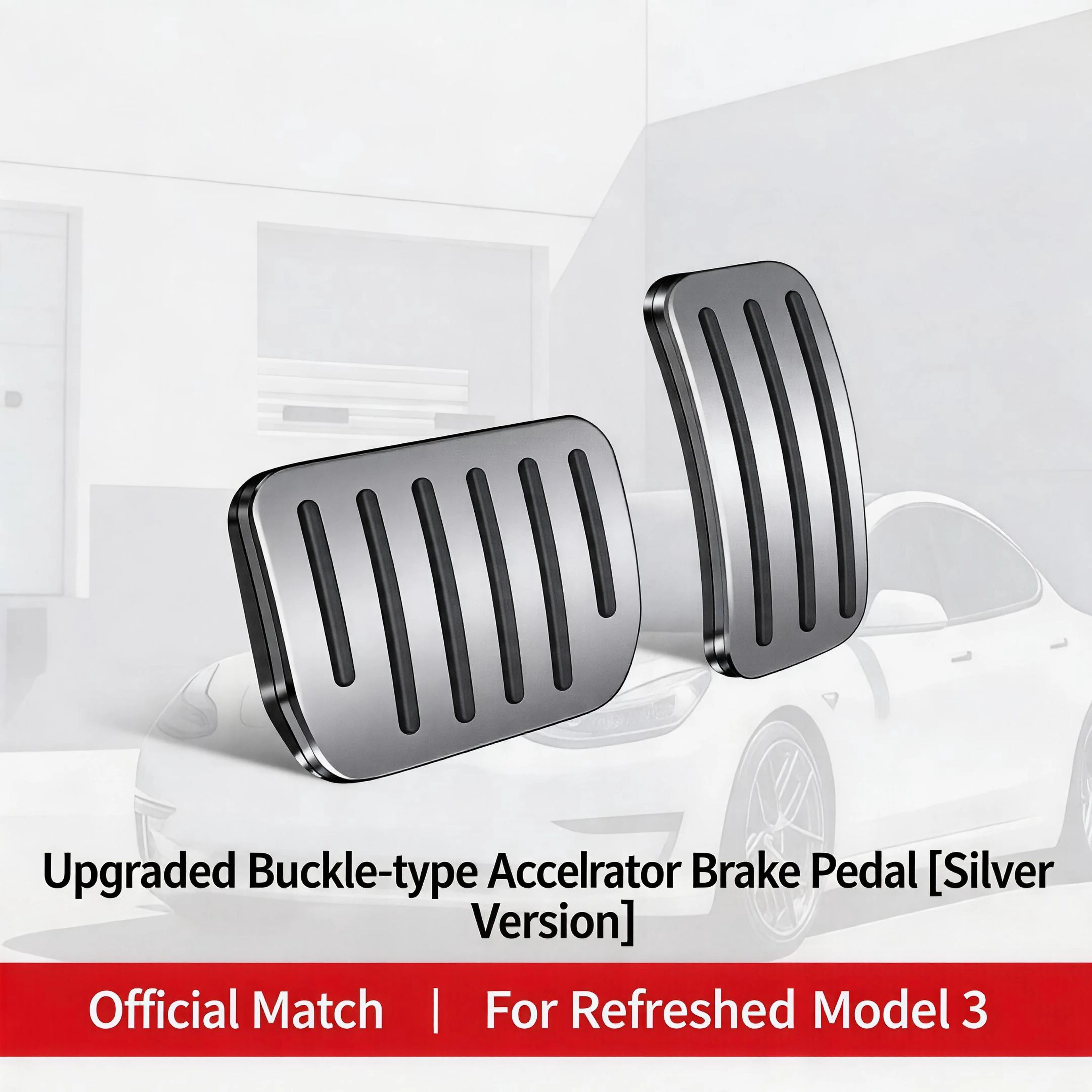 Tesla Model Y Model 3 Highland Pedal Covers Aluminum Brake Accelerator anti Slip Foot Rest Pad Easy Install Car Accessories 2023