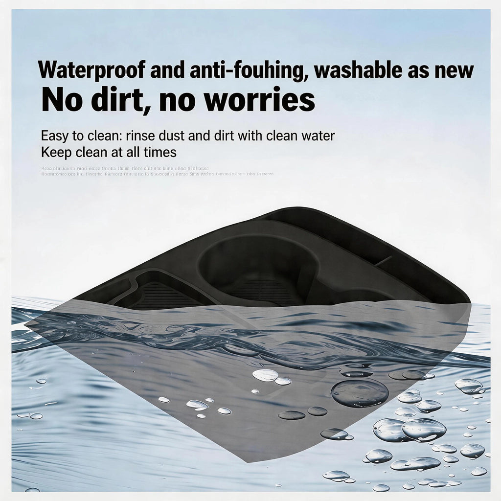 Cup Holder Insert for Tesla Model Y 2025 2026 Center Console Organizer Silicone anti Spill Storage Tray Interior Accessories