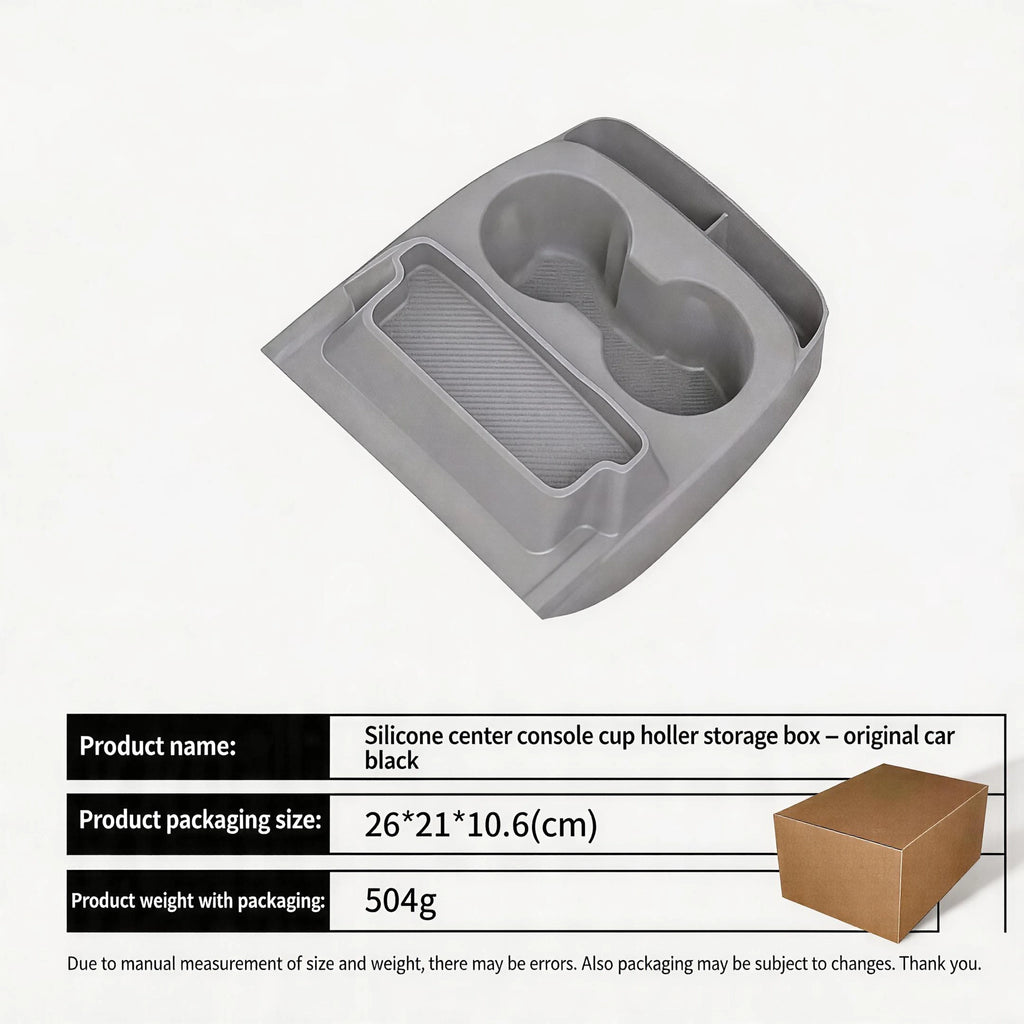 Cup Holder Insert for Tesla Model Y 2025 2026 Center Console Organizer Silicone anti Spill Storage Tray Interior Accessories