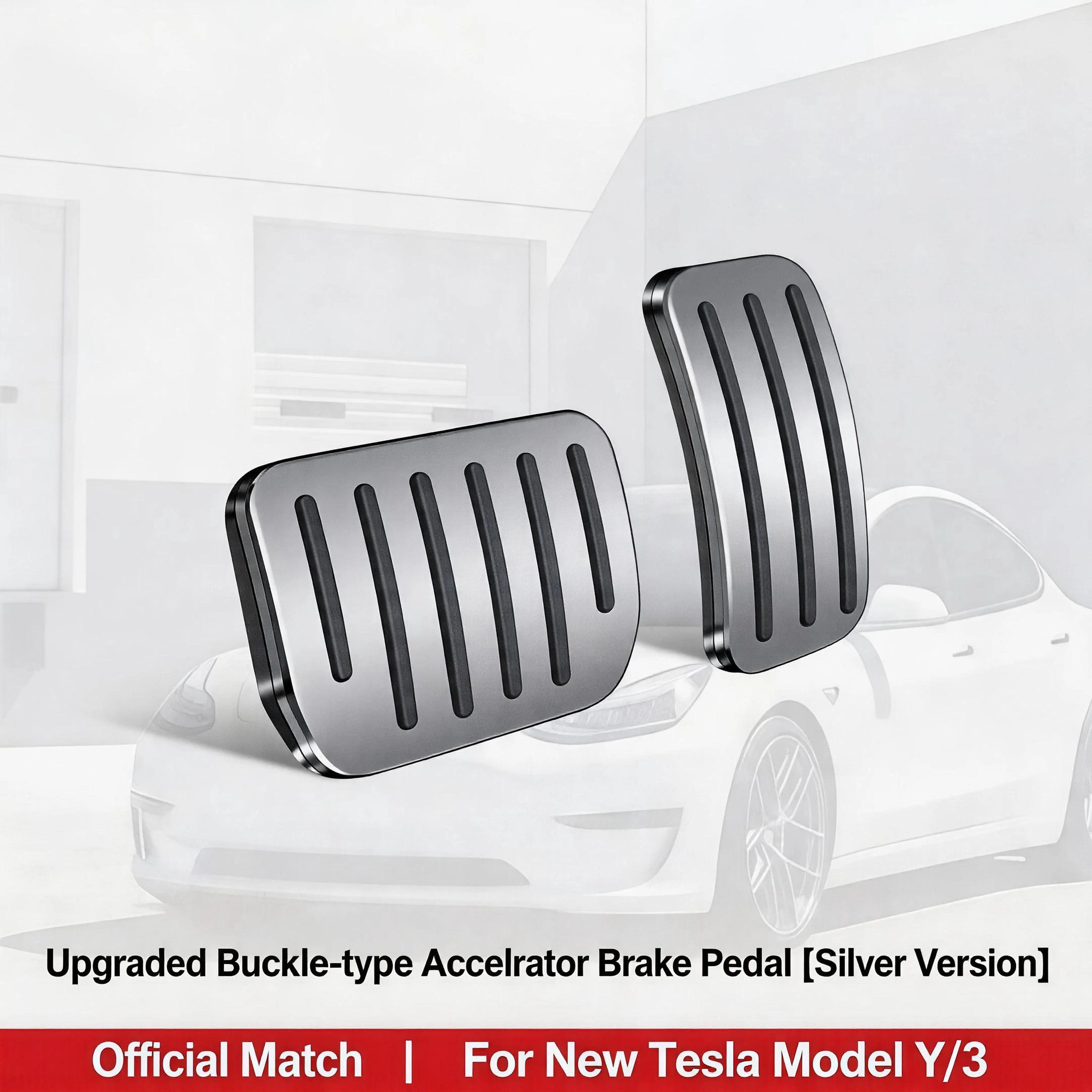 Tesla Model Y Model 3 Highland Pedal Covers Aluminum Brake Accelerator anti Slip Foot Rest Pad Easy Install Car Accessories 2023