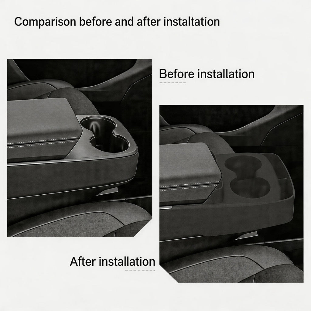Cup Holder Insert for Tesla Model Y 2025 2026 Center Console Organizer Silicone anti Spill Storage Tray Interior Accessories