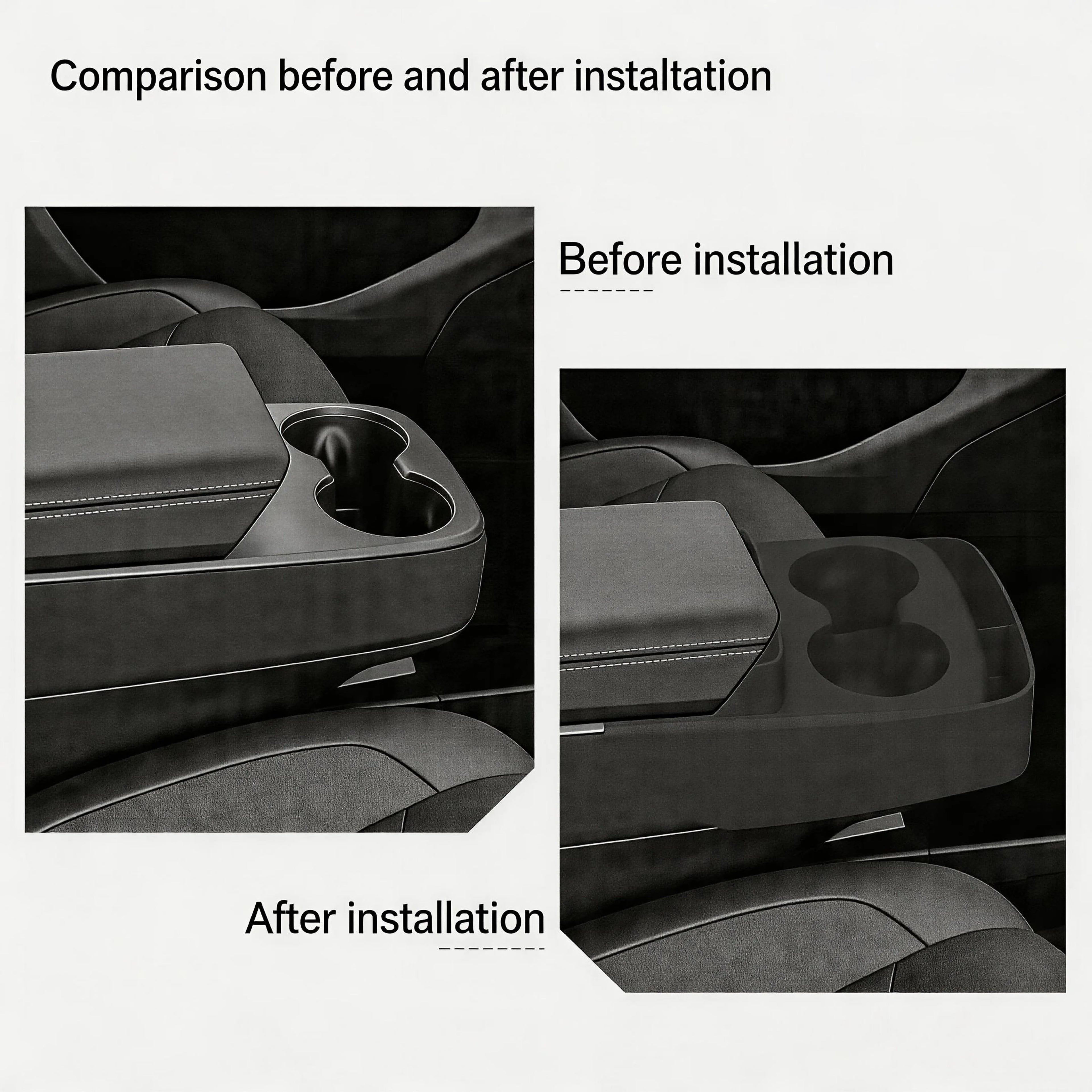 Cup Holder Insert for Tesla Model Y 2025 2026 Center Console Organizer Silicone anti Spill Storage Tray Interior Accessories