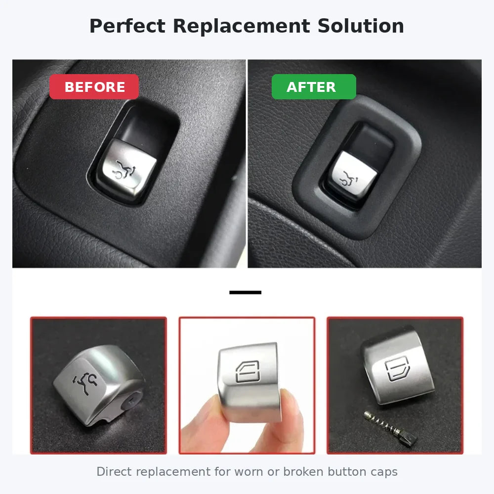 Master Window Switch Button Cover Glass Control Key Cap Replacement for C E Class W205 W213 W253 Car Interior Repair Part