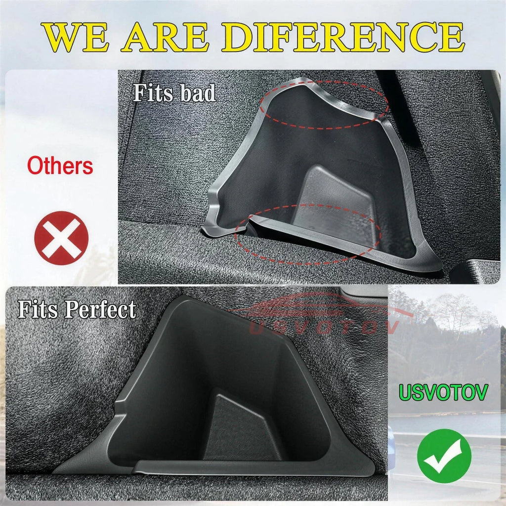 Trunk Side Storage Organizer for Tesla Model Y Juniper 2025 Boot Organizer Box TPE anti Dirty Cargo Bin Interior Accessories